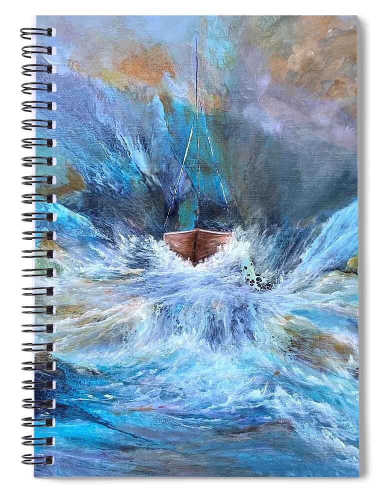 Acrylic Spiral Notebook featuring the painting Liberated by Soraya Silvestri