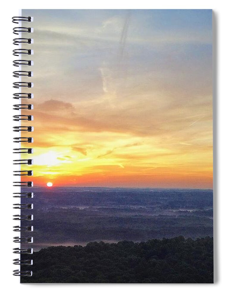  Spiral Notebook featuring the photograph Liberty Park Sunrise by Brad Nellis
