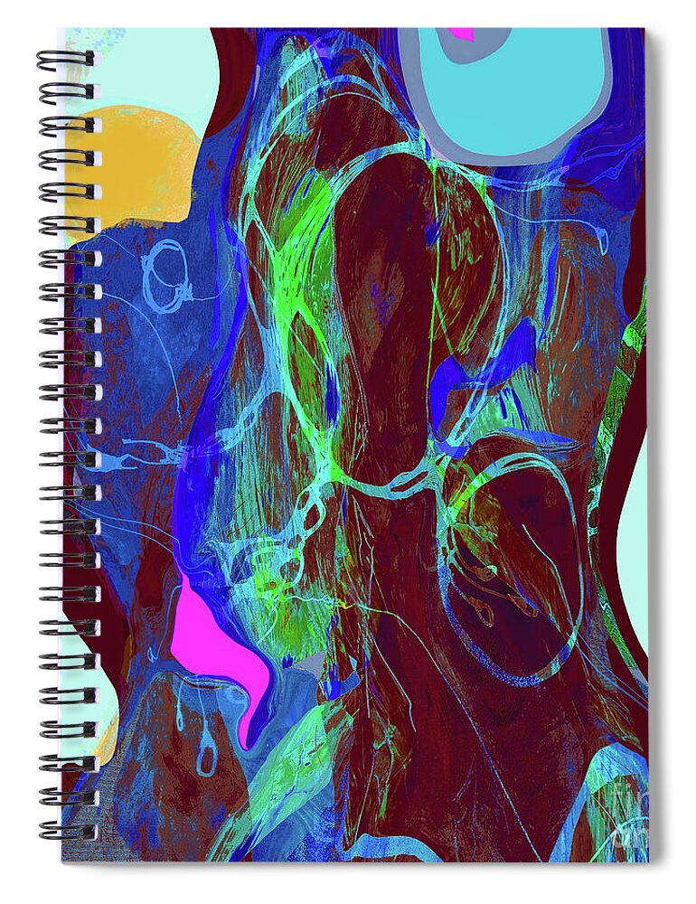 Neurographic Spiral Notebook featuring the mixed media Life Cycles No 1 by Zsanan Studio