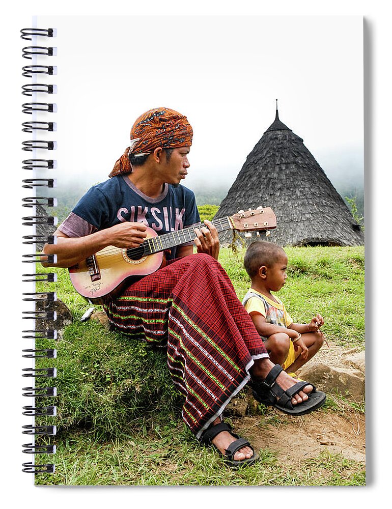 Wae Rebo Spiral Notebook featuring the photograph Lullaby - Wae Rebo Village. Flores, Indonesia by Earth And Spirit