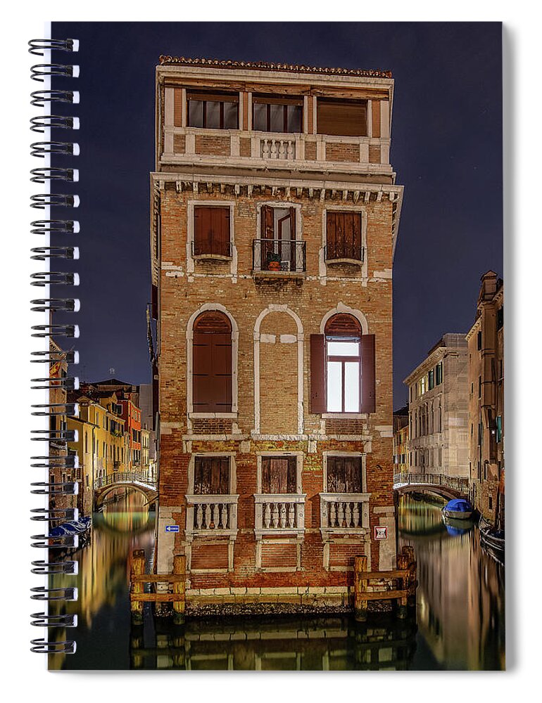 Italy Spiral Notebook featuring the photograph Life On The Canal by David Downs