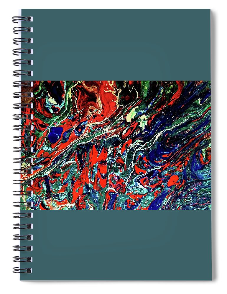  Spiral Notebook featuring the painting Life's Leftovers by Rein Nomm