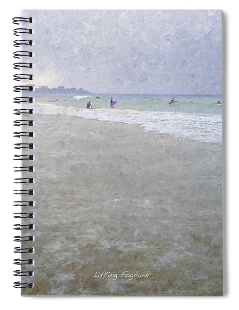 Fogbank Spiral Notebook featuring the painting Lifting Fogbank by Bill McEntee