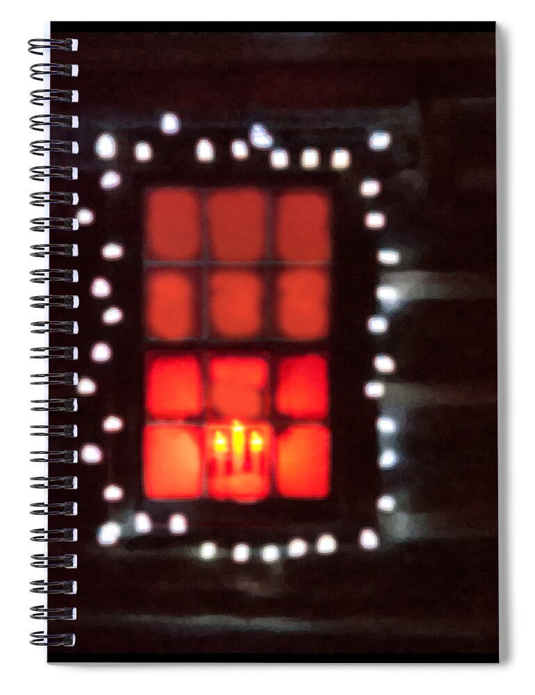 Candle Spiral Notebook featuring the mixed media Light a Candle by Moira Law
