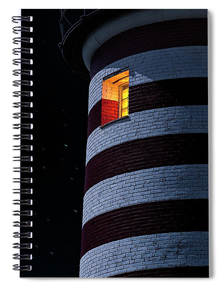Lighthouse Spiral Notebook featuring the photograph Light From Within by Marty Saccone