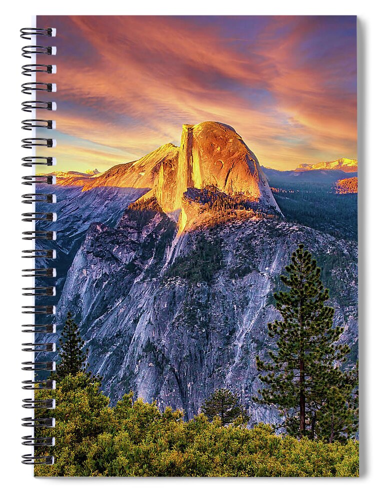 California Spiral Notebook featuring the photograph Light on the Mountain by Dan Carmichael