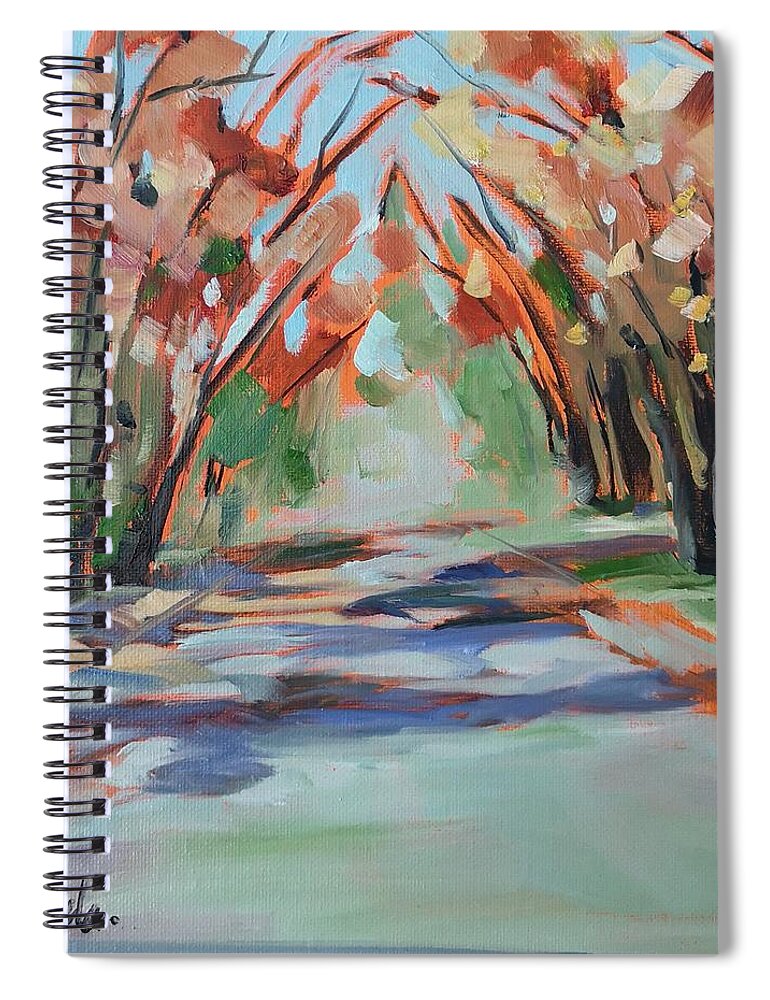 Street Spiral Notebook featuring the painting Light by Sheila Romard