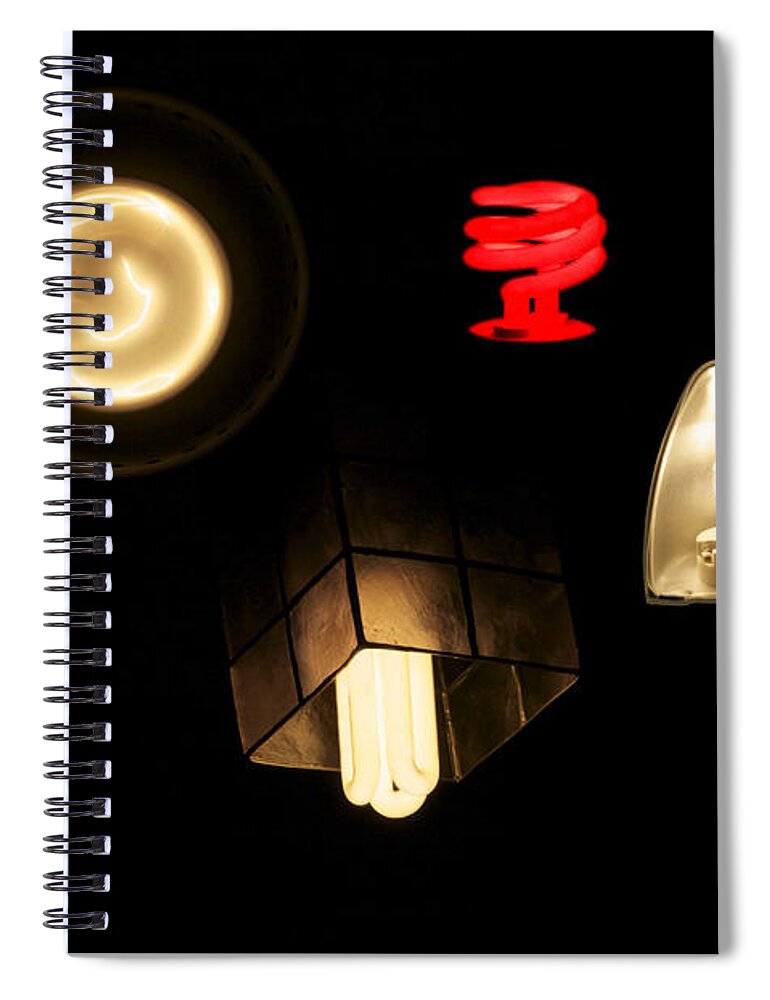 Light Spiral Notebook featuring the photograph Light show by Christopher Rowlands