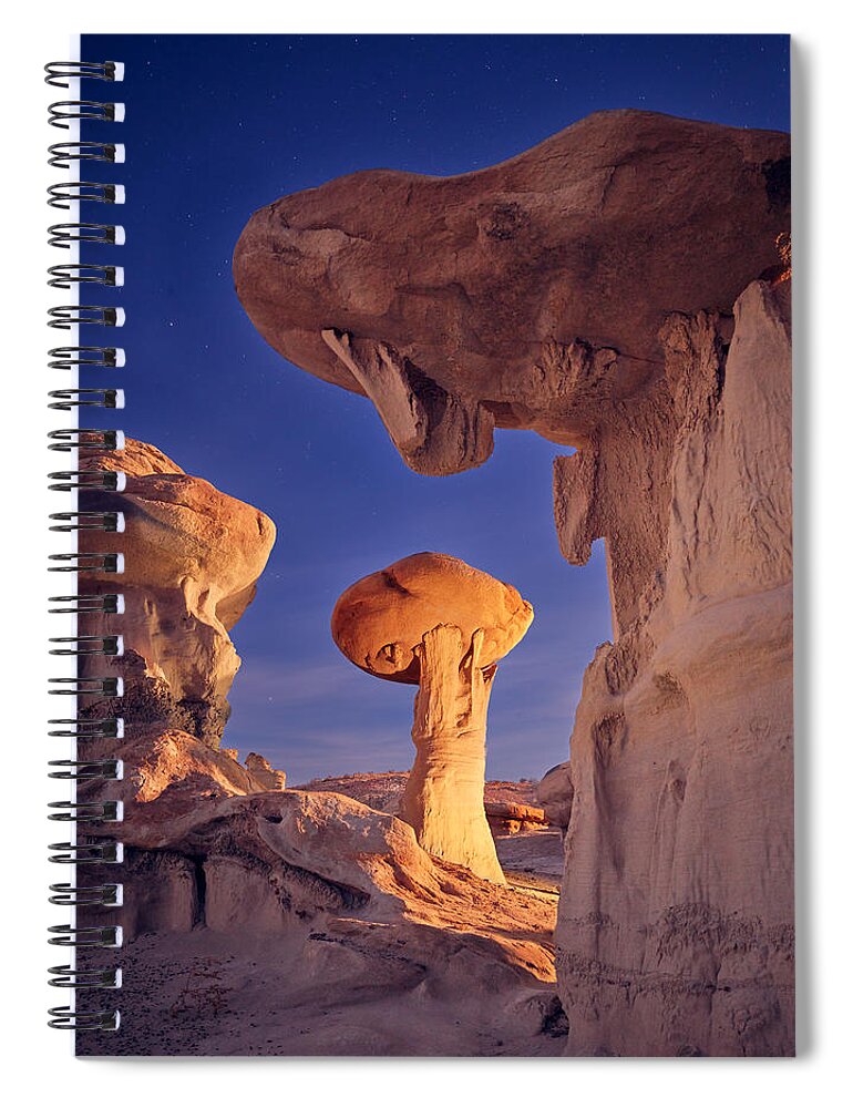Badlands Spiral Notebook featuring the photograph Light There Be by Peter Boehringer