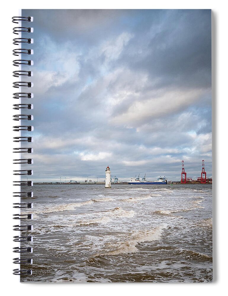 Beach Spiral Notebook featuring the photograph Lighthouse at Fort Perch by Spikey Mouse Photography