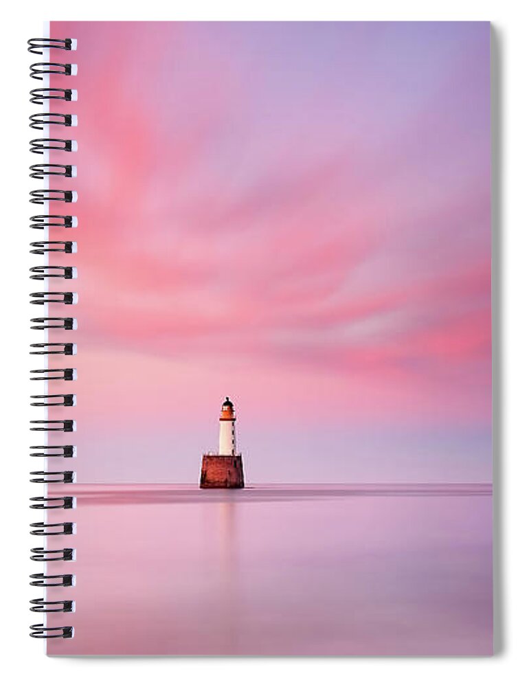 Rattray Head Lighthouse Spiral Notebook featuring the photograph Lighthouse Sunset by Grant Glendinning