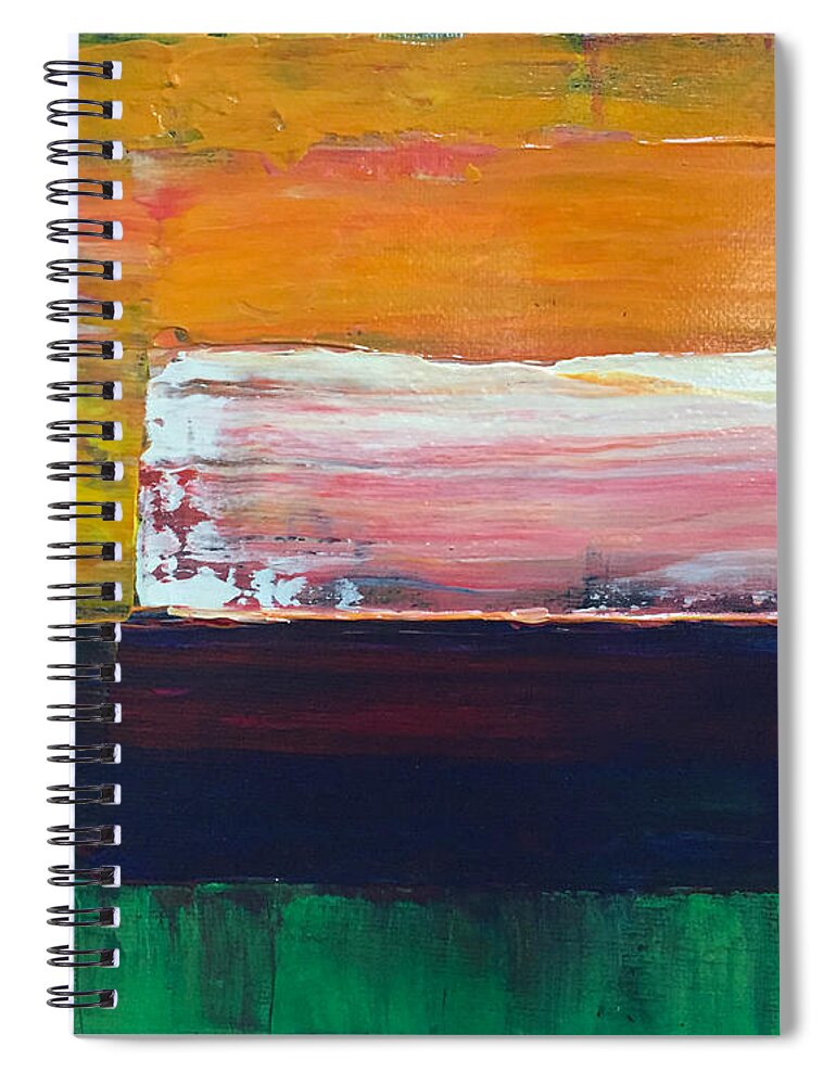 Positive Spiral Notebook featuring the painting Like a Speeding Train by Linda Bailey