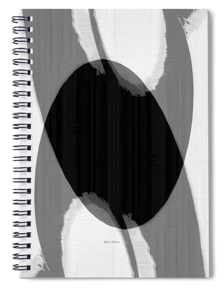 Abstract Spiral Notebook featuring the painting Like Minds Meeting by Rafael Salazar