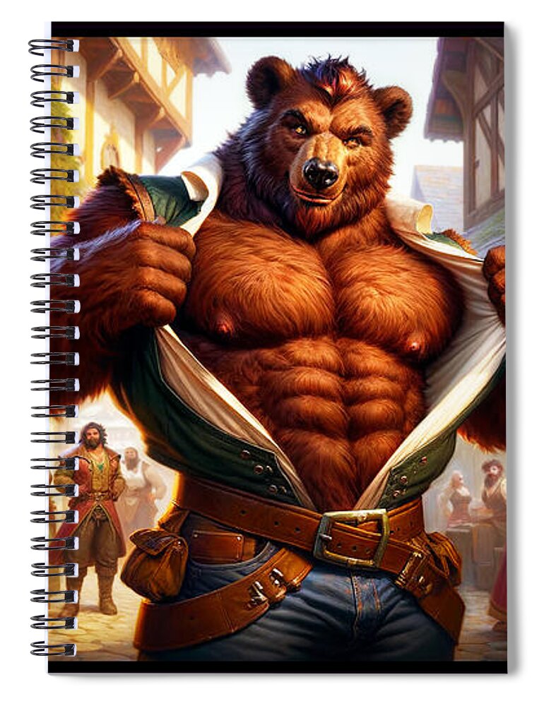 Bears Spiral Notebook featuring the digital art Like What you See? by Shawn Dall