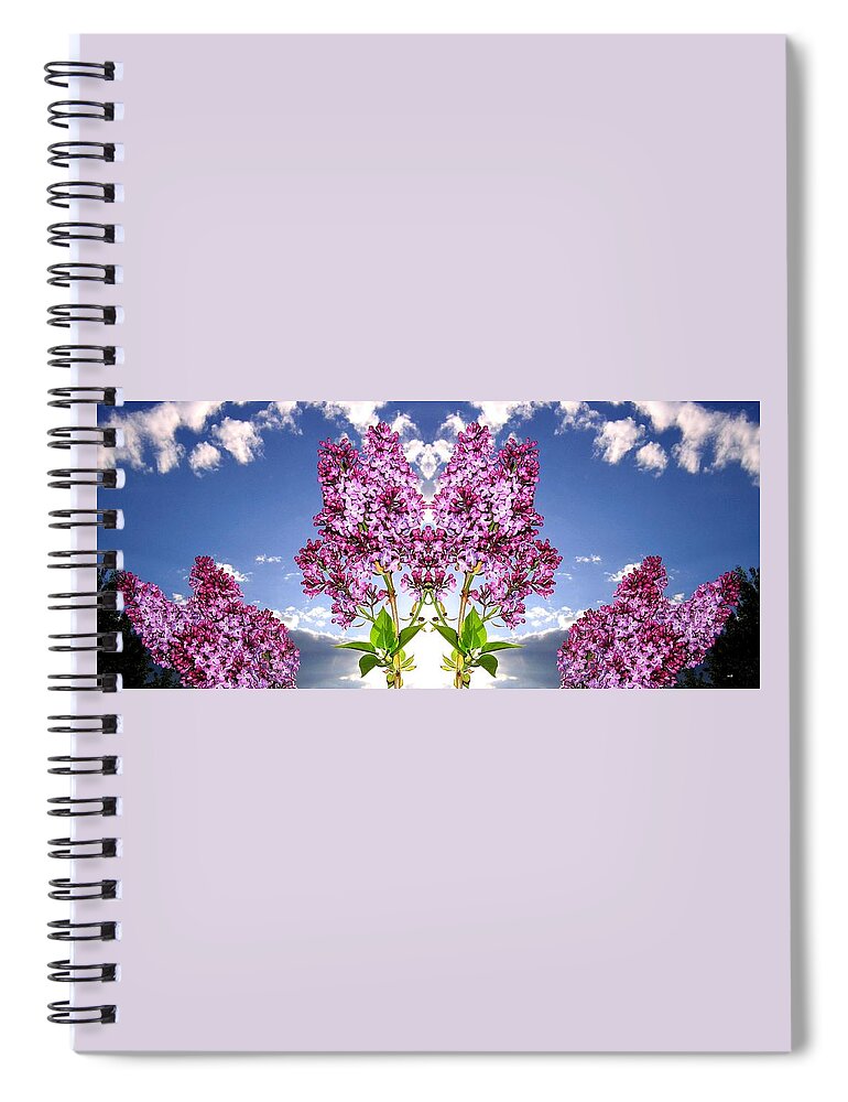 Lilacs Spiral Notebook featuring the digital art Lilac Radiance by Will Borden