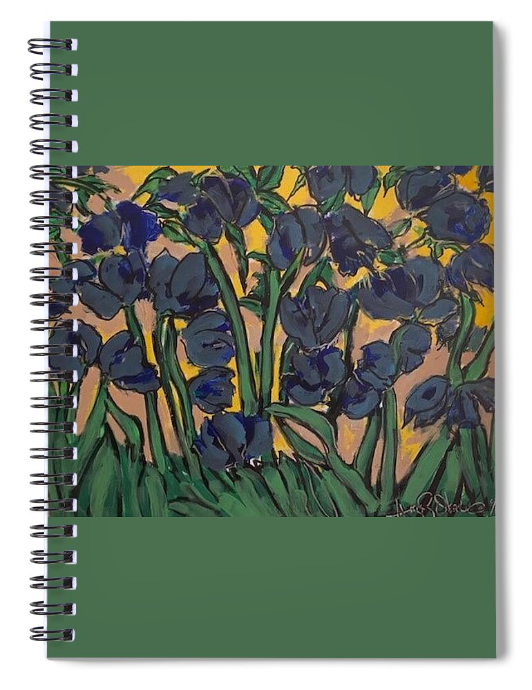  Spiral Notebook featuring the painting Lilies of the field by Angie ONeal