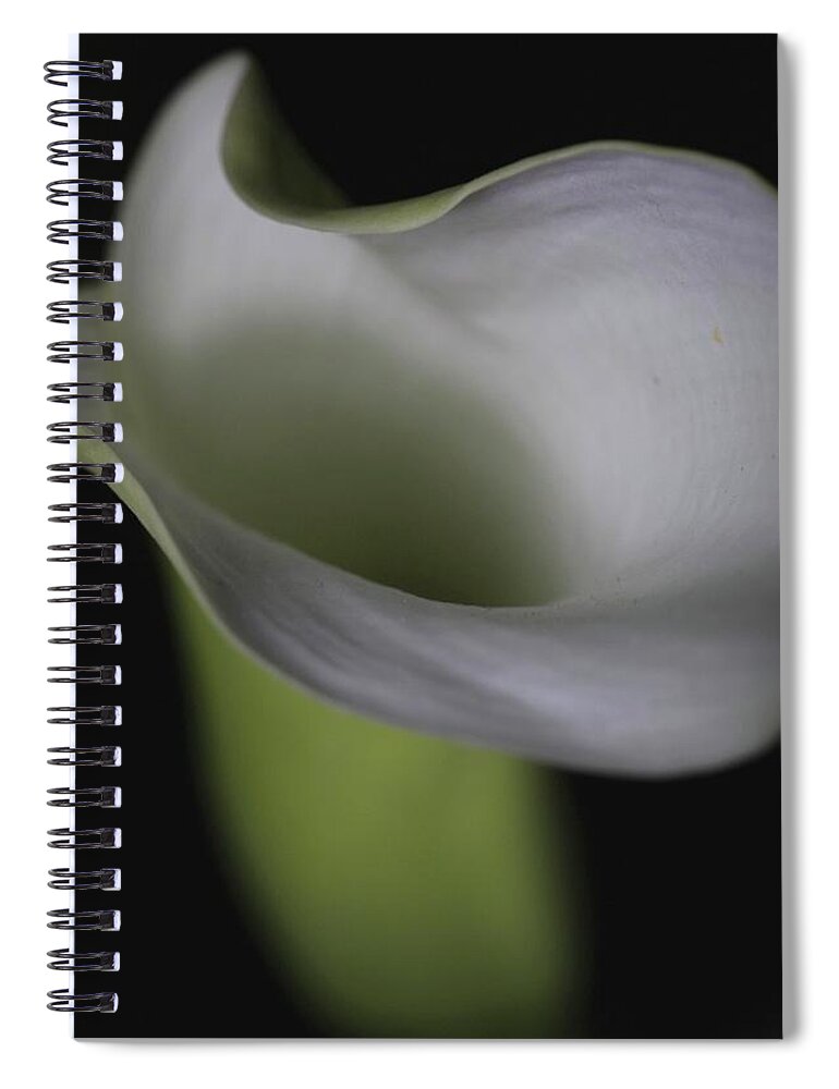 Botanical Spiral Notebook featuring the photograph Lily Green Grey by Julie Powell