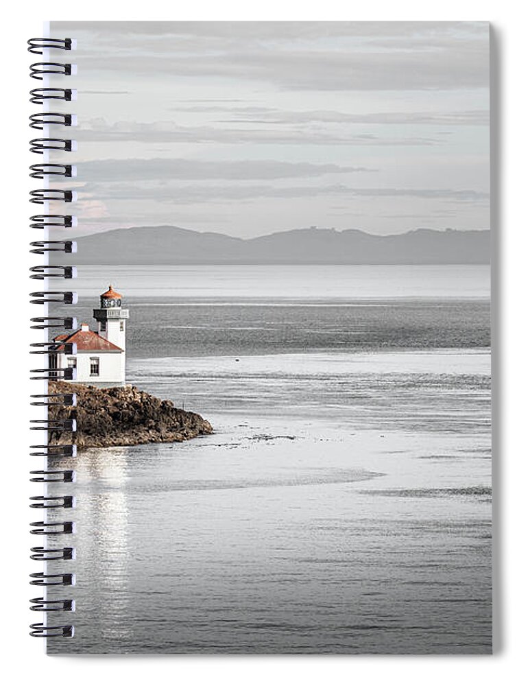 Lime Kiln Lighthouse Spiral Notebook featuring the photograph Lime Kiln Lighthouse by Jordan Hill