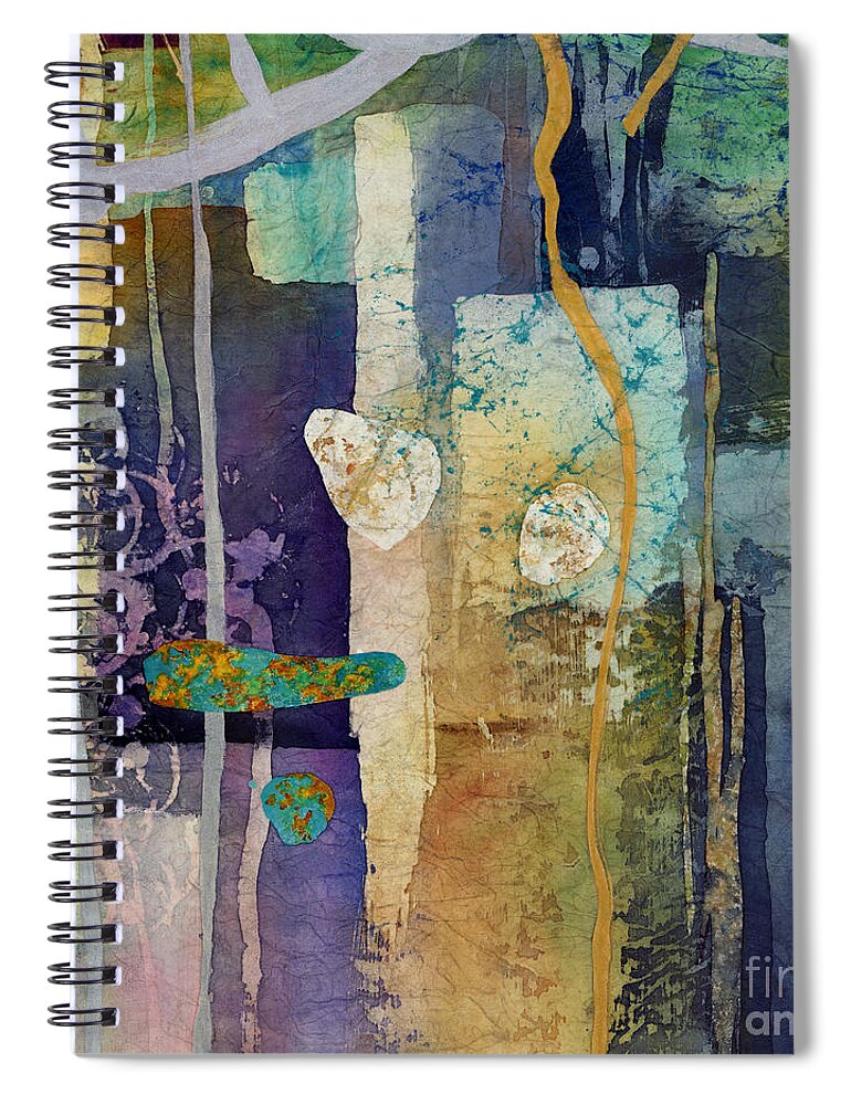 Liminal Spiral Notebook featuring the painting Liminal Spaces-Blue by Hailey E Herrera