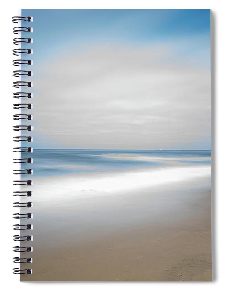 Beach Spiral Notebook featuring the photograph Line in the Sand by Peter Tellone