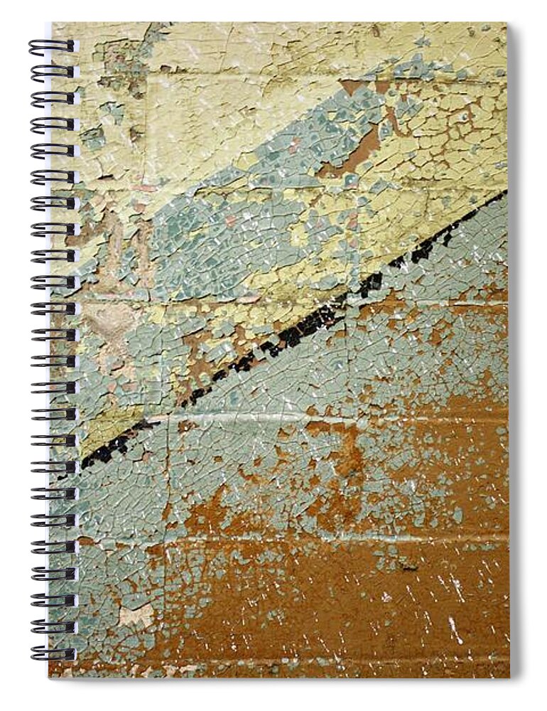 Wall Spiral Notebook featuring the photograph Line on a Wall by Flavia Westerwelle