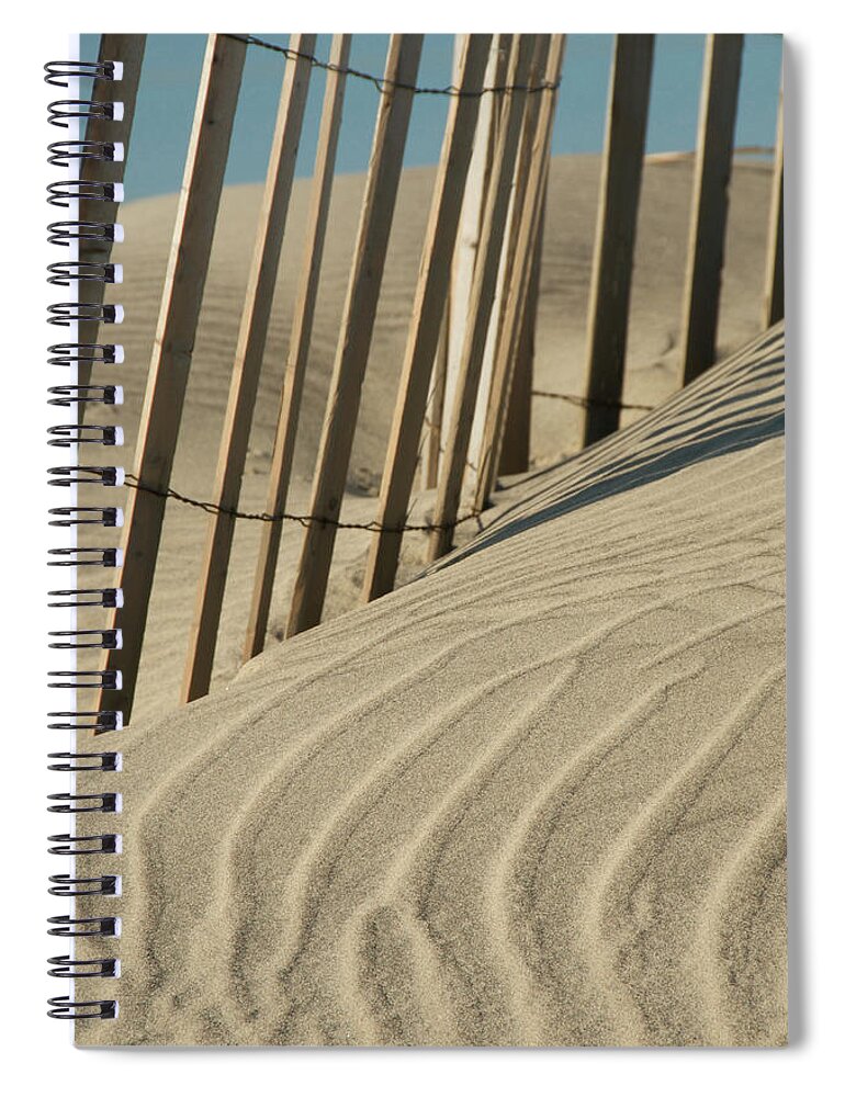 Lines Spiral Notebook featuring the photograph Lines in the Sand by Melissa Southern