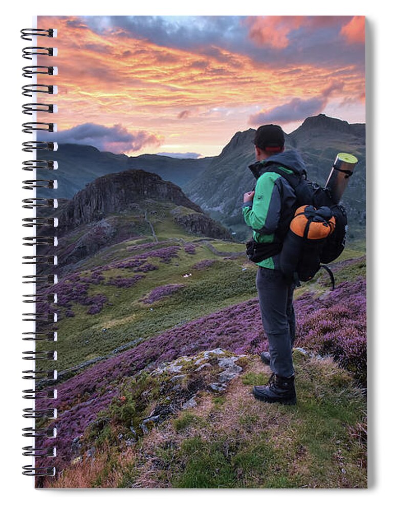 Sky Spiral Notebook featuring the photograph Lingmoor Fell 3.0 by Yhun Suarez