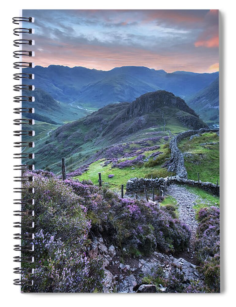 Sky Spiral Notebook featuring the photograph Lingmoor Fell 4.0 by Yhun Suarez