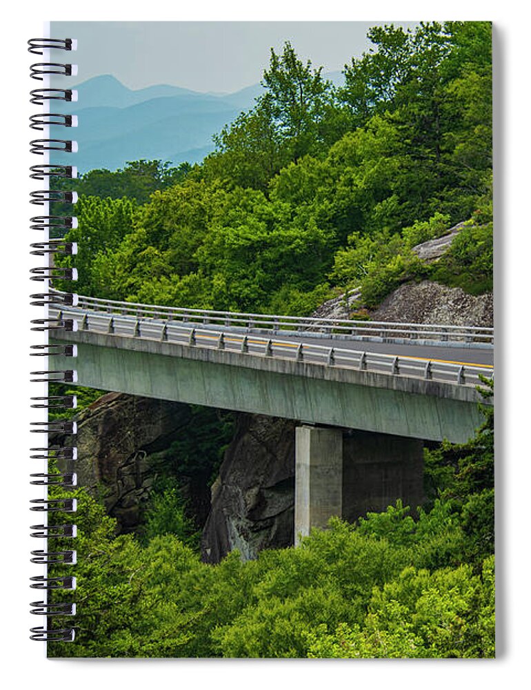Blue Ridge Mountains Spiral Notebook featuring the photograph Linn Cove Viaduct by Melissa Southern