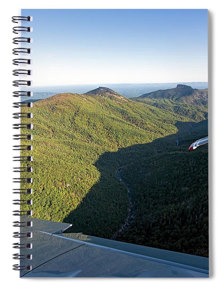 Linville Gorge Wilderness Spiral Notebook featuring the photograph Linville Gorge Wilderness Aerial View by David Oppenheimer