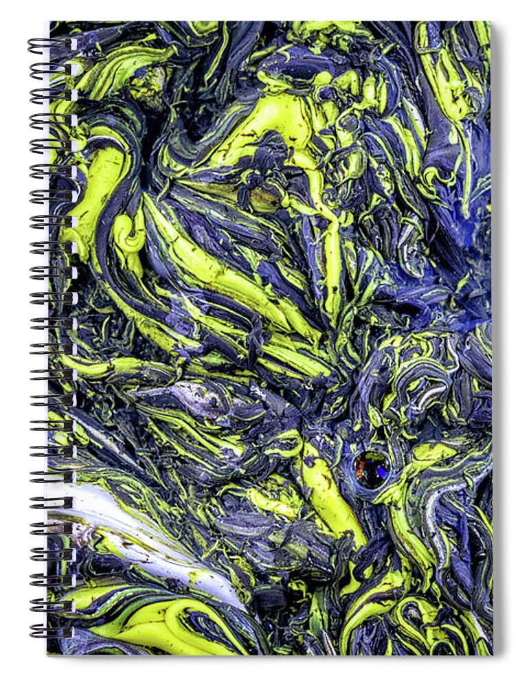 Liquid Spiral Notebook featuring the photograph Liquid Marbled Abstract Fantasy Pattern by John Williams