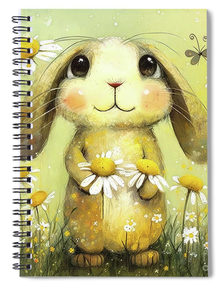 Easter Spiral Notebook featuring the painting Little Daisy Mae by Tina LeCour