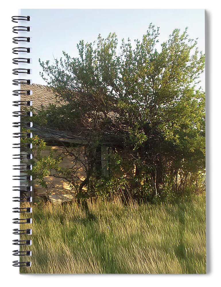 Farmhouse Spiral Notebook featuring the photograph Little House on the Prairie 1 by Cathy Anderson