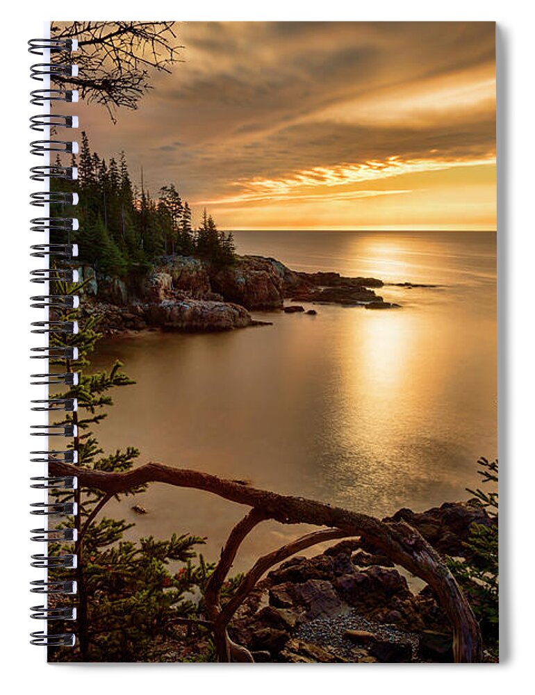 Acadia National Park Spiral Notebook featuring the photograph Little Hunters Beach a3709 by Greg Hartford