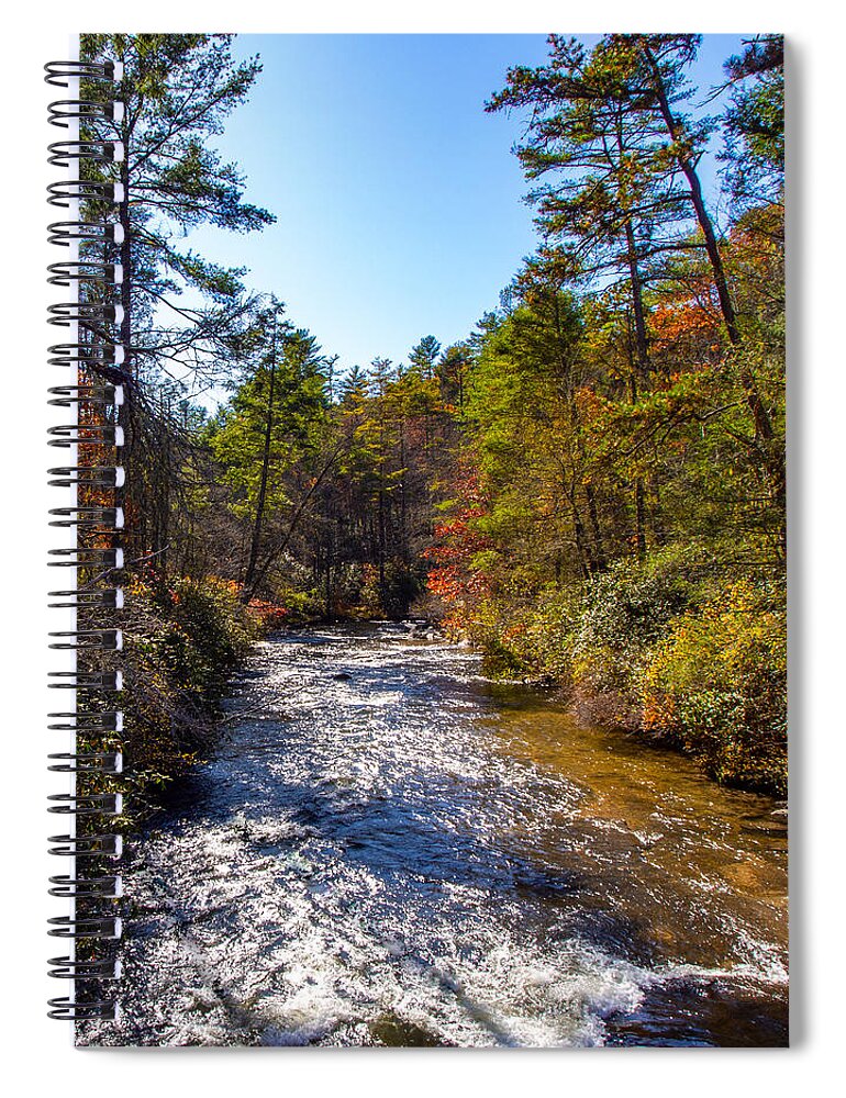 Little River Spiral Notebook featuring the photograph Little River in the DuPont State Forest, North Carolina by L Bosco