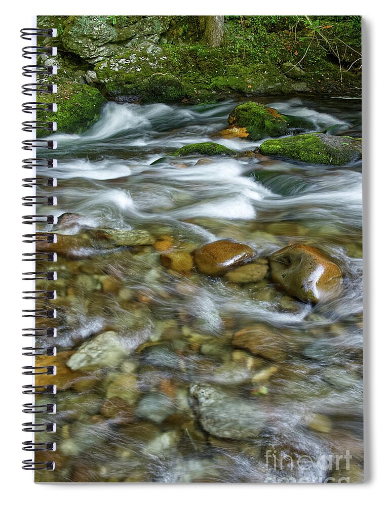 Smokies Spiral Notebook featuring the photograph Little River Rapids 12 by Phil Perkins