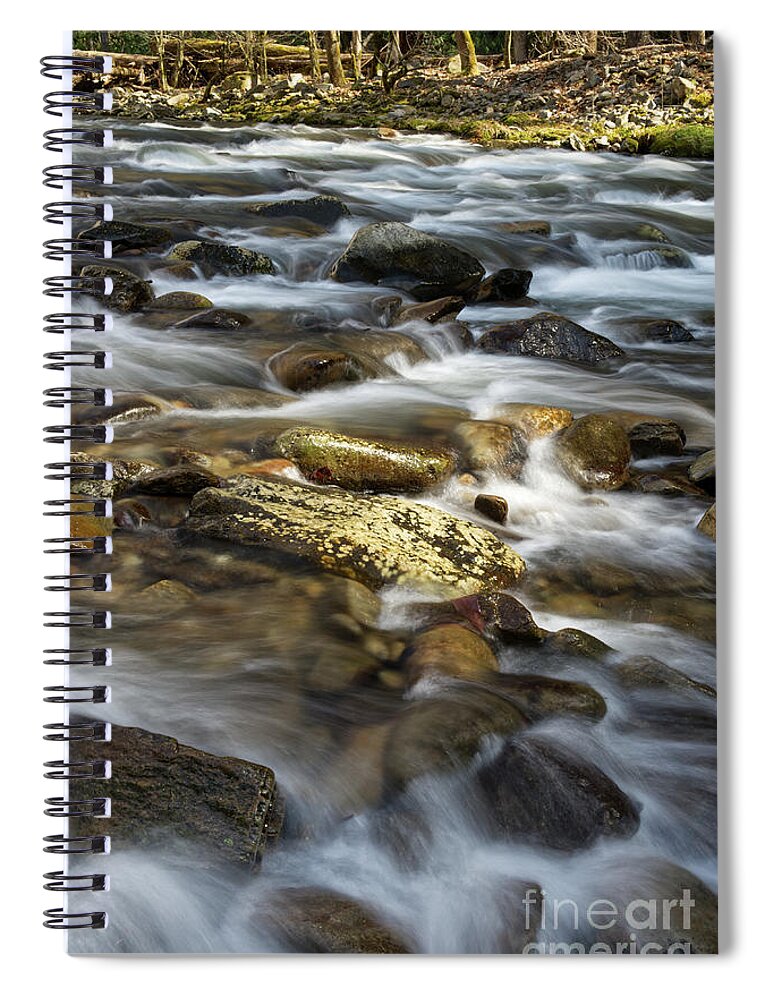 Smokies Spiral Notebook featuring the photograph Little River Rapids 19 by Phil Perkins