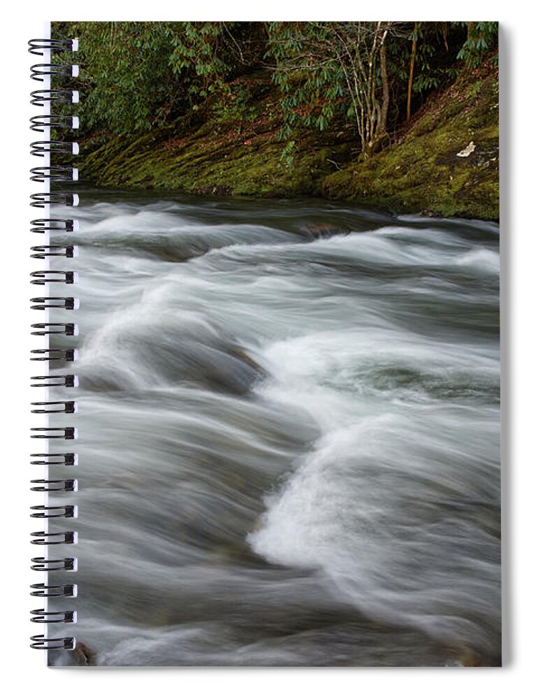 Smokies Spiral Notebook featuring the photograph Little River Rapids 21 by Phil Perkins