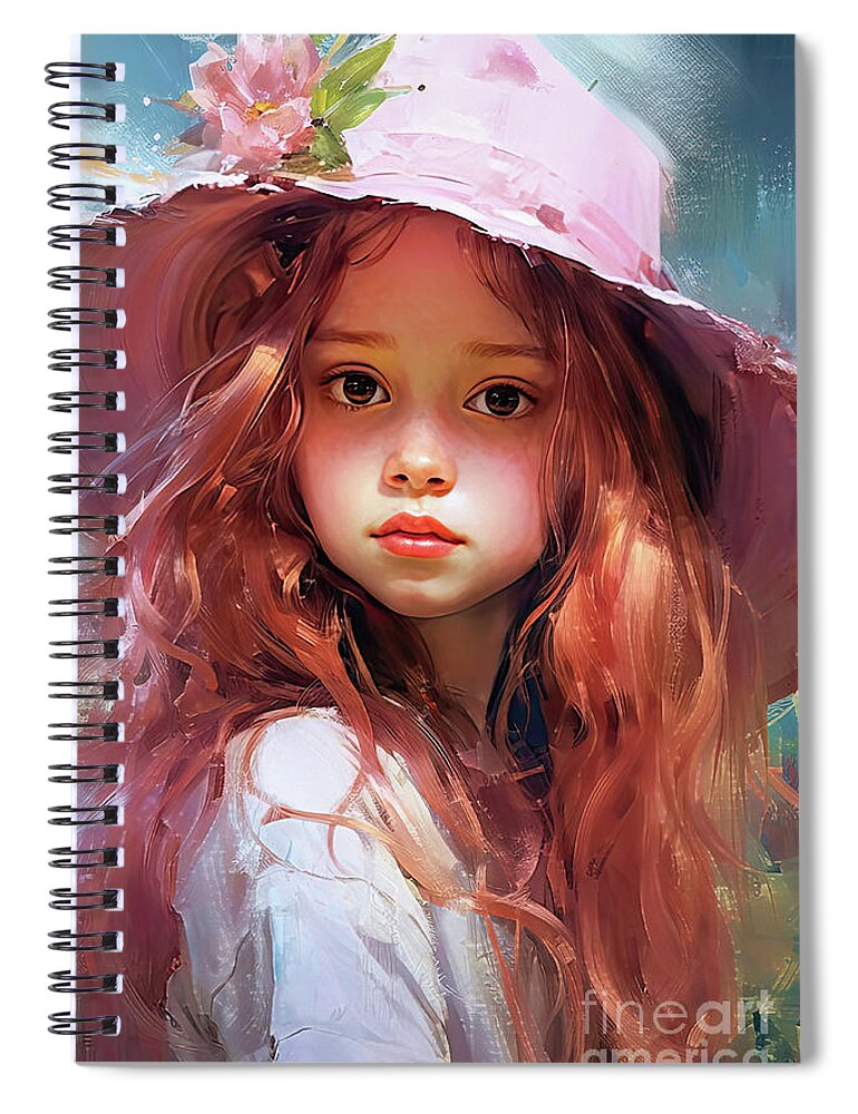 Cowgirl Spiral Notebook featuring the painting Little Sassafras by Tina LeCour