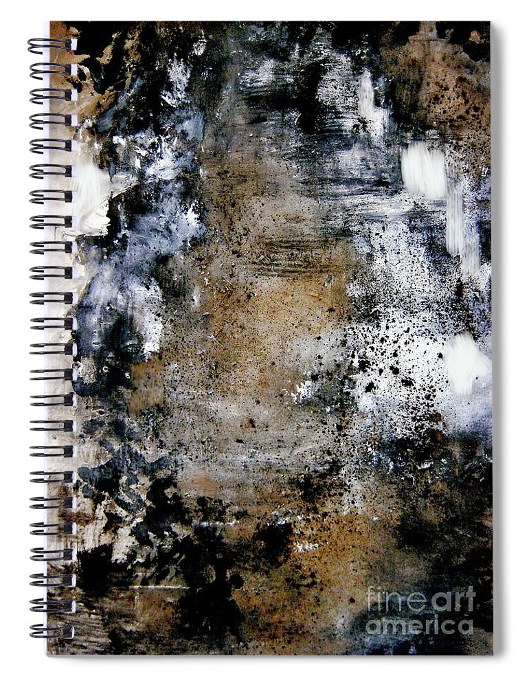 Contemporary Art Spiral Notebook featuring the painting Little sprinkles that told us of our love by Jeremiah Ray