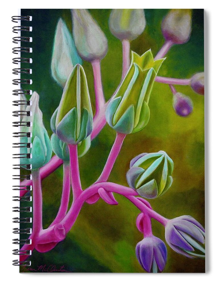 Kim Mcclinton Spiral Notebook featuring the painting Live Forever- oil painting by Kim McClinton