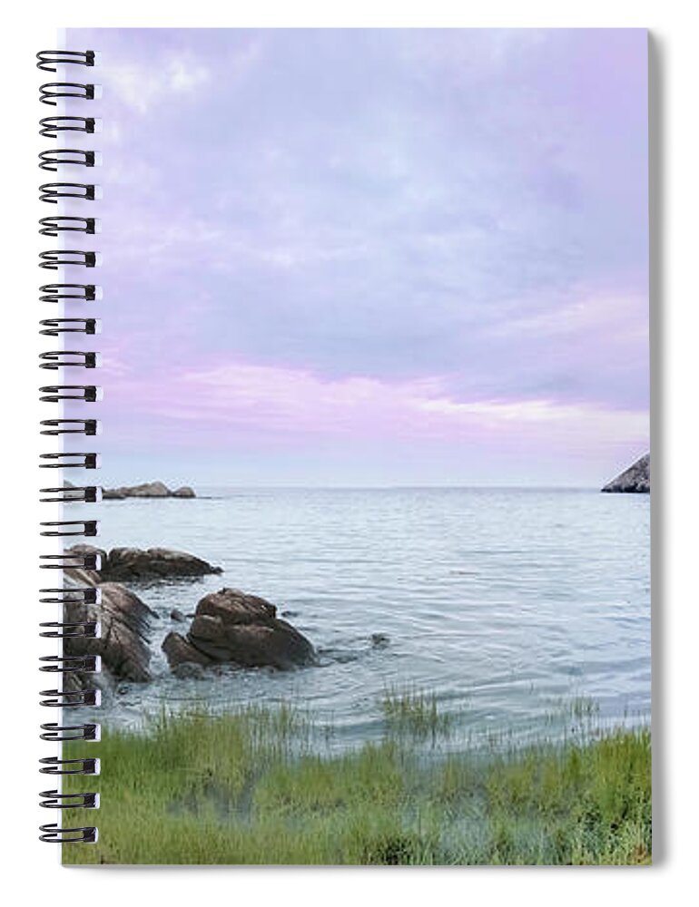 Sunset Spiral Notebook featuring the photograph Lobster Cove Sunset by David Lee