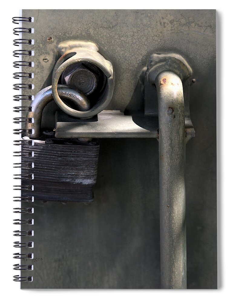 Lock Spiral Notebook featuring the photograph Lock #3 by Kae Cheatham