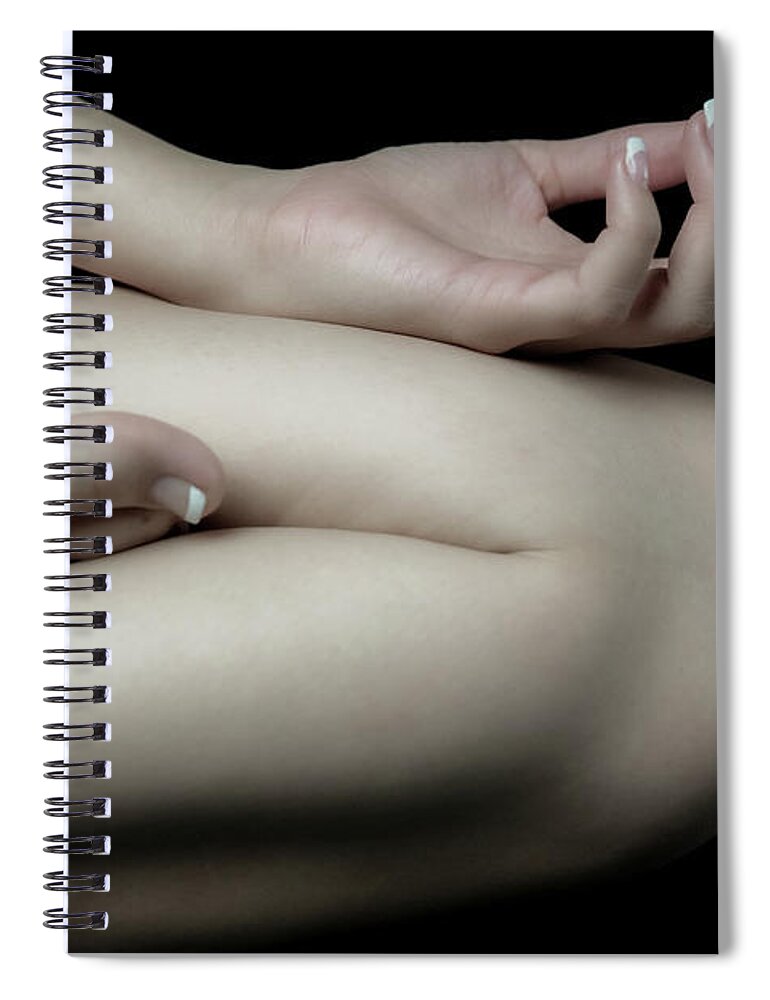 Yoga Spiral Notebook featuring the photograph Lotus Posture by Marian Tagliarino