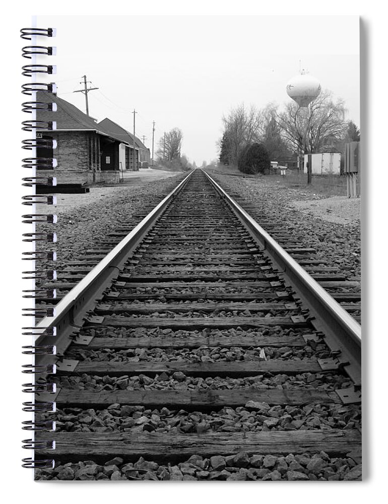 Lomira Spiral Notebook featuring the photograph Lomira Train Station by Todd Zabel