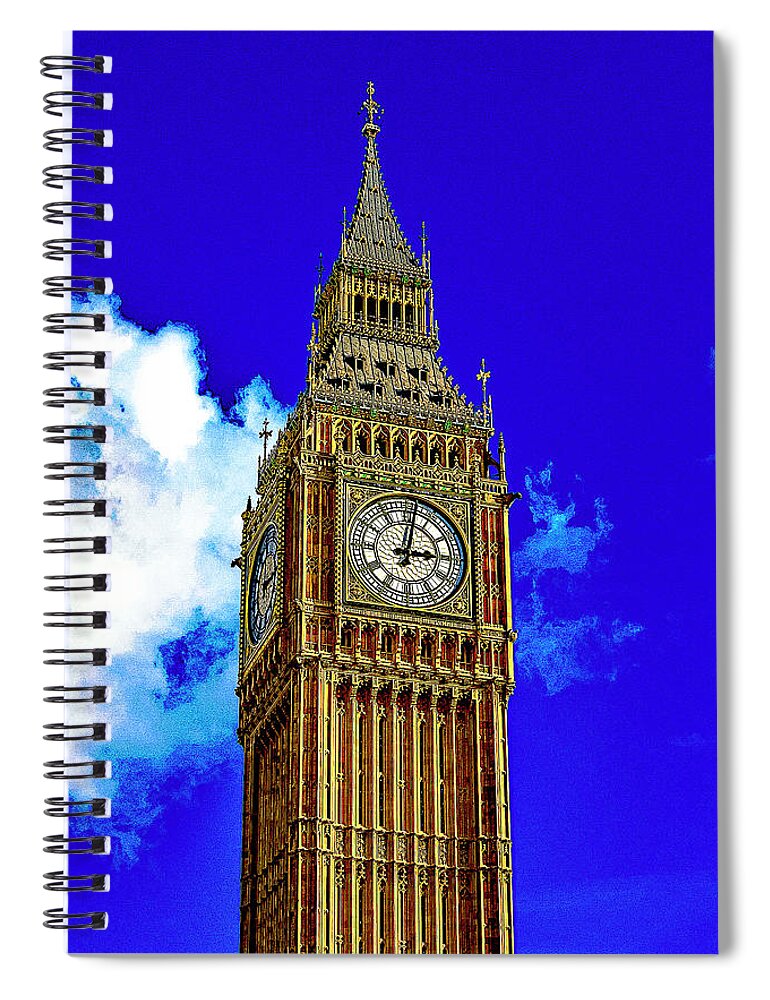 London Spiral Notebook featuring the digital art London - Big Ben by SnapHappy Photos