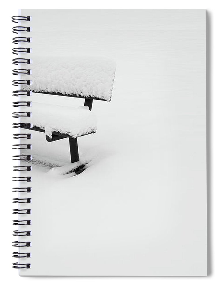 Winter Spiral Notebook featuring the photograph Lonely bw by Dan Carmichael