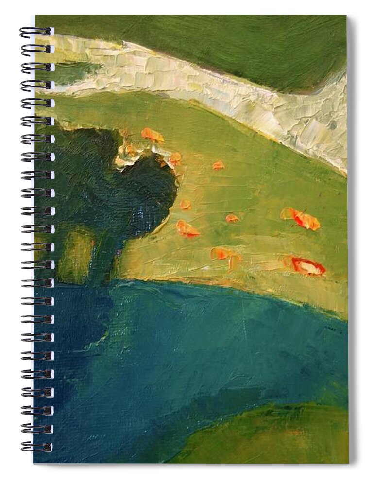 Oil Painting Spiral Notebook featuring the painting Longtailed moon by Suzy Norris
