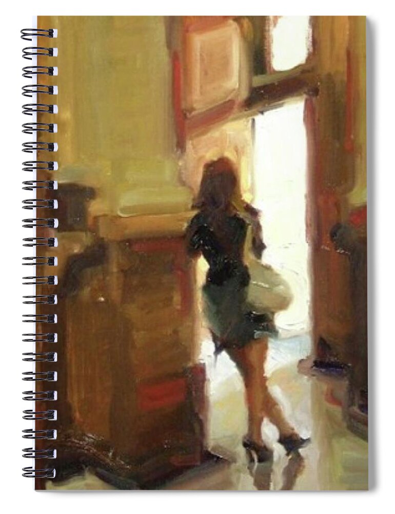 Figurative Spiral Notebook featuring the painting Looking Outward by Ashlee Trcka