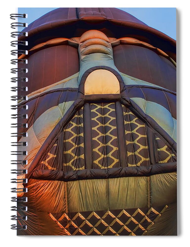 Wausau Spiral Notebook featuring the photograph Looking Up At The Darth Vader Hot Air Balloon by Dale Kauzlaric